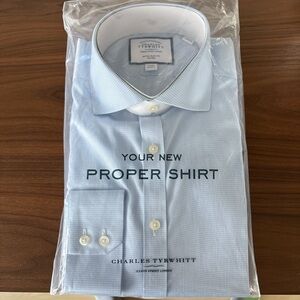 Charles Tyrwhitt Sky Blue Check Dress Shirt